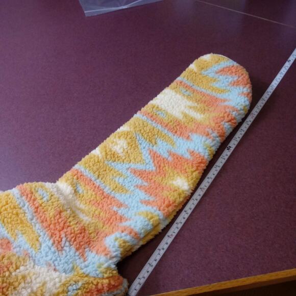 Jen & Co Sherpa Pullover Womens Large XL Aztec Orange Blue Yellow Fall Cozy - Picture 7 of 11